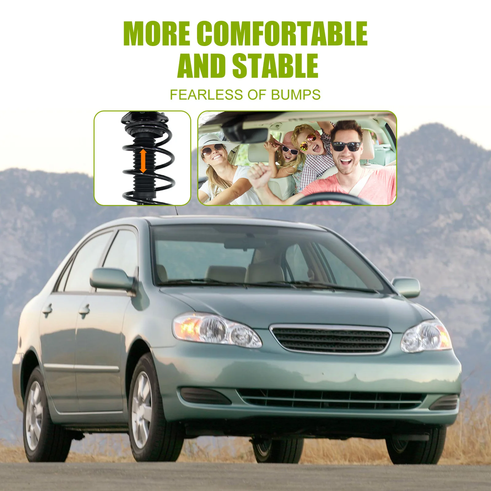 الدعامات الأمامية ممتص الصدمات لسيارة تويوتا كورولا 2003-2008 172115 #2