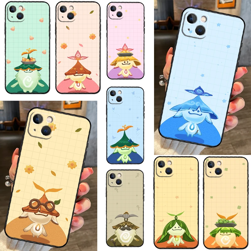 Genshin Impact Aranara Phone Case For iPhone 16 11 12 13 Mini 14 15 Pro Max X XS Max XR Plus Cover Bag