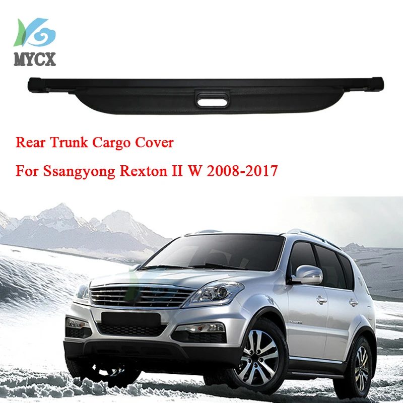 For Ssangyong Rexton II W 2008-2017 Rear Trunk Cargo Cover Privacy Screen Security Shield Shade Auto Accessories Black Beige