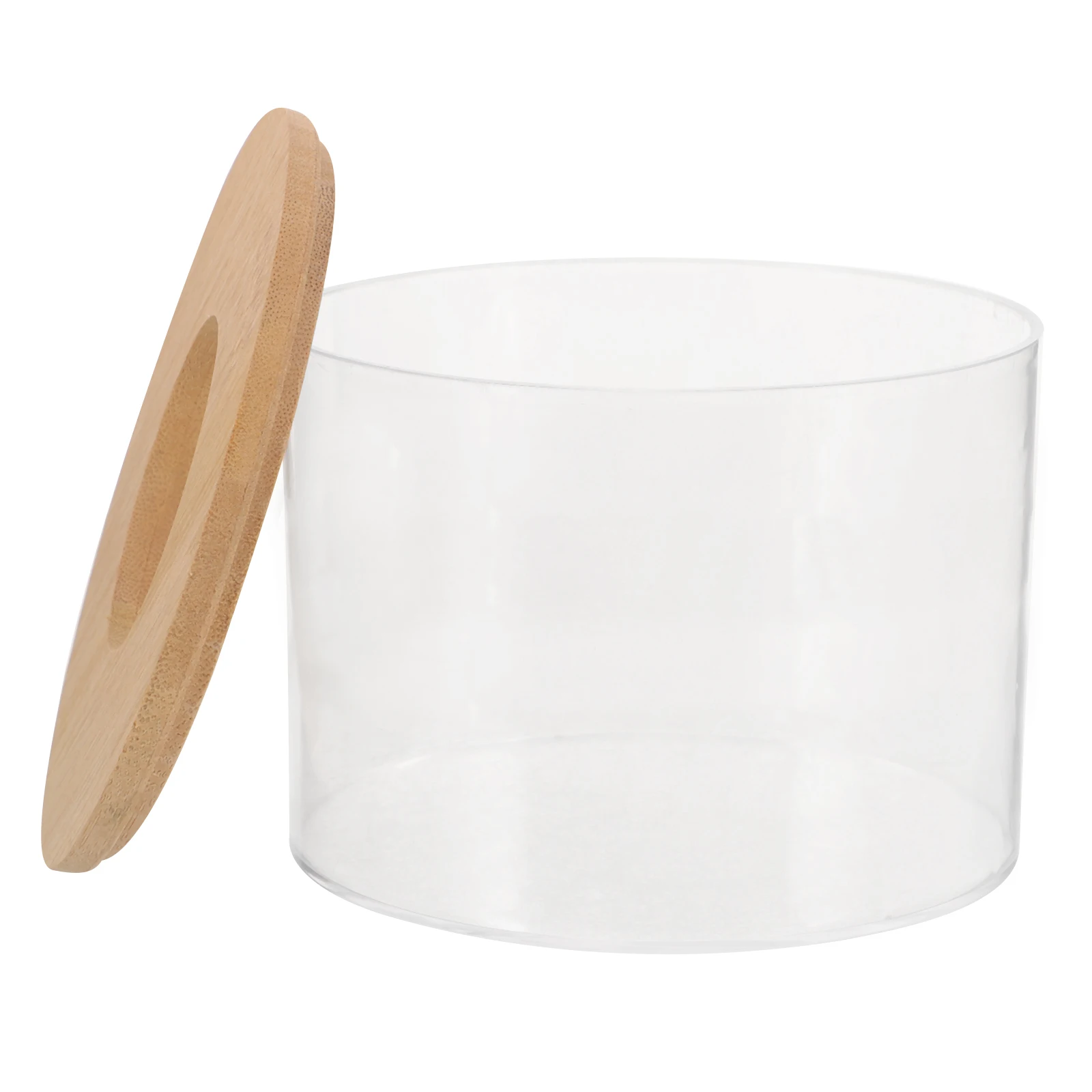 

Hamster Bath Box Pet Supply Bathtub Small Animal Toilet Round Bamboo Cover Mini Transparent Acrylic Easy Reusable Sand