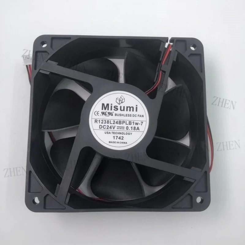 

Y FOR MiSUMi R1238L24BPLB1W-7 12038 DC24V 0.18A 12CM 2-Wire Cooling Fan