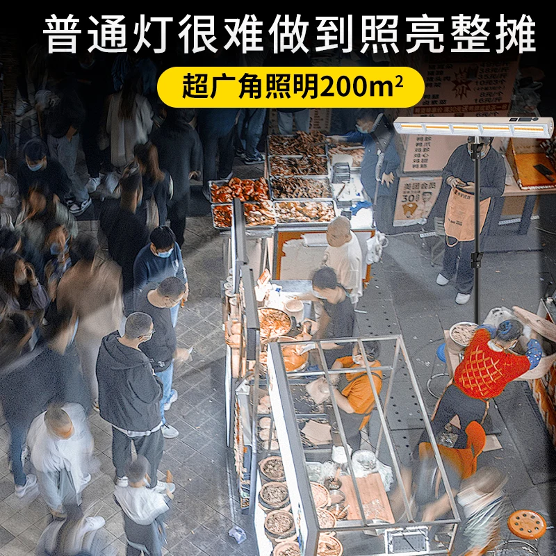 【شريط إضاءة LED مغناطيسي بقدرة 8800 مللي أمبير في الساعة】ضوء طوارئ محمول قابل لإعادة الشحن مع 3 أوضاع ألوان، وشاحن USB للهاتف المحمول، وخطاف ومغني