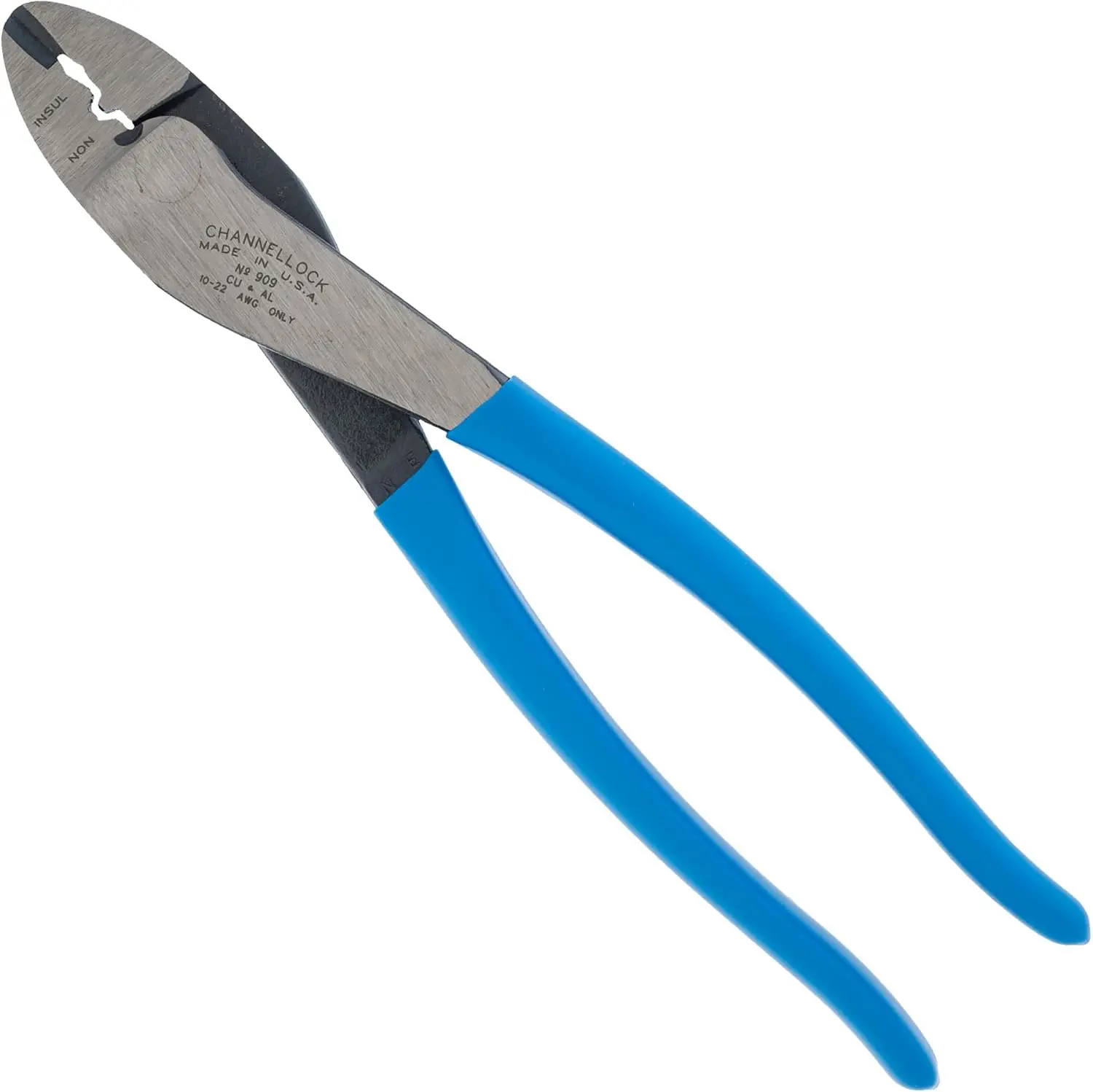 

Wire Crimping Tool 9.5-Inch Terminal Crimp Pliers with Cutter for Insulated and Non-Insulated Connections, Electrician's Crimper