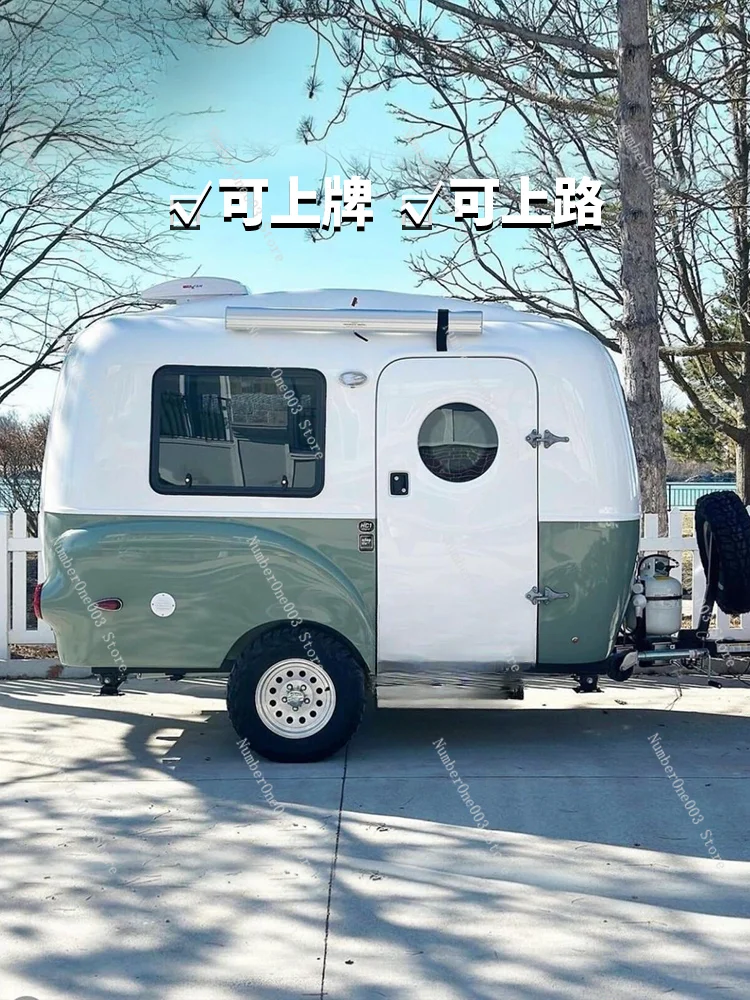 Travel Trailer Can Be Listed on the Road Home Double Travel Self-Driving Tour Trailer Internet Celebrity Campground Homestay