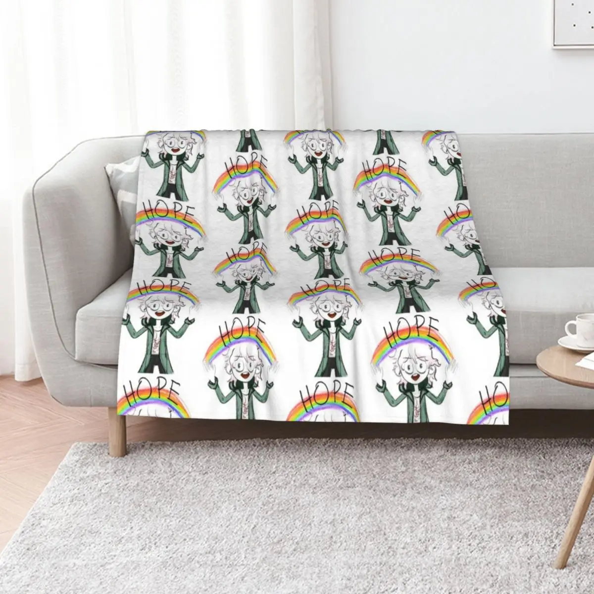 nagito Komaeda danganronpa hope Throw Blanket Multi-Purpose Comforter Bed covers Quilt Hair Decorative Throw Blankets