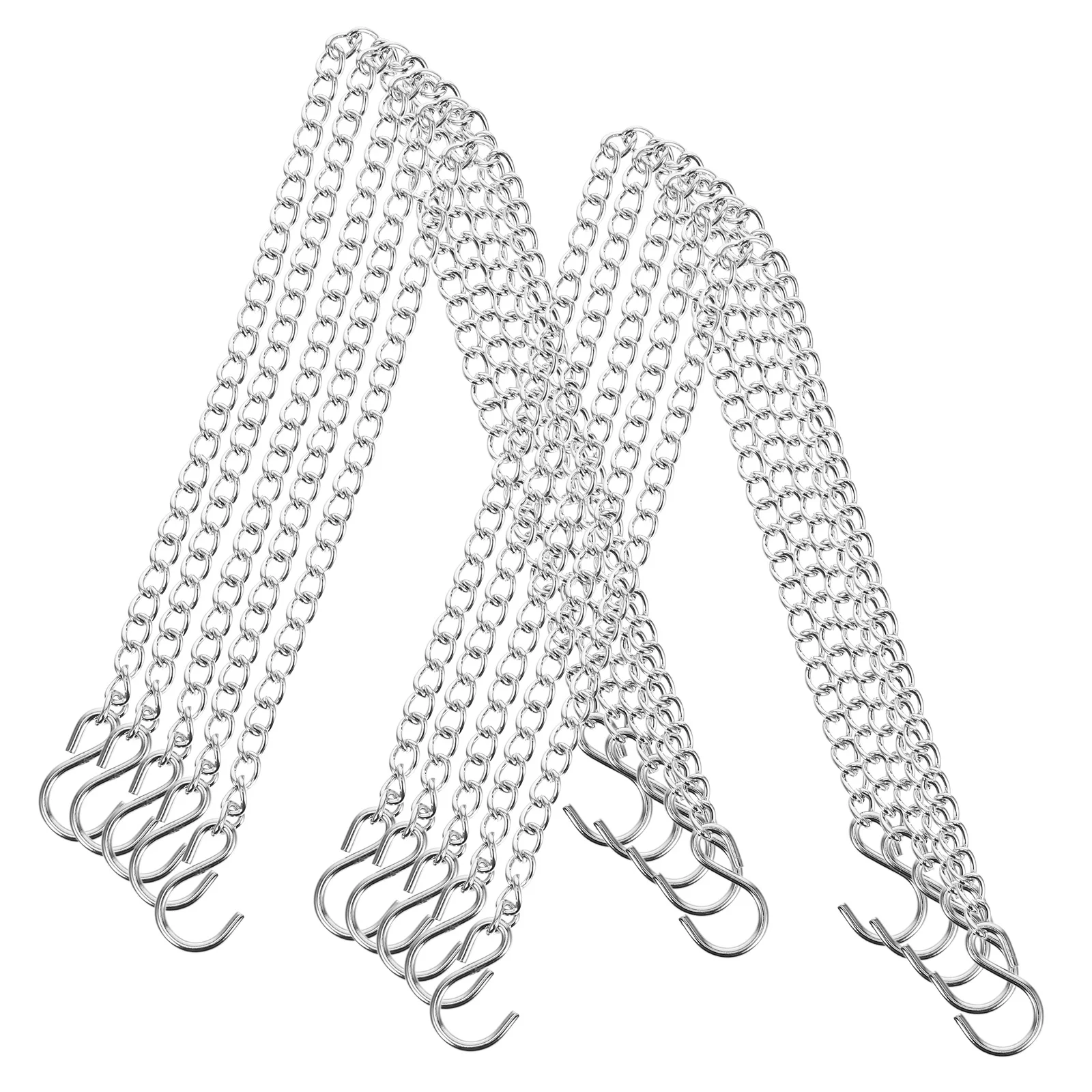 

10pcs Metal Hanging Chains With Hooks For Planters Bird Feeders Signs Chalkboards Lanterns Wind Chimes Decorative Indoor Outdoor