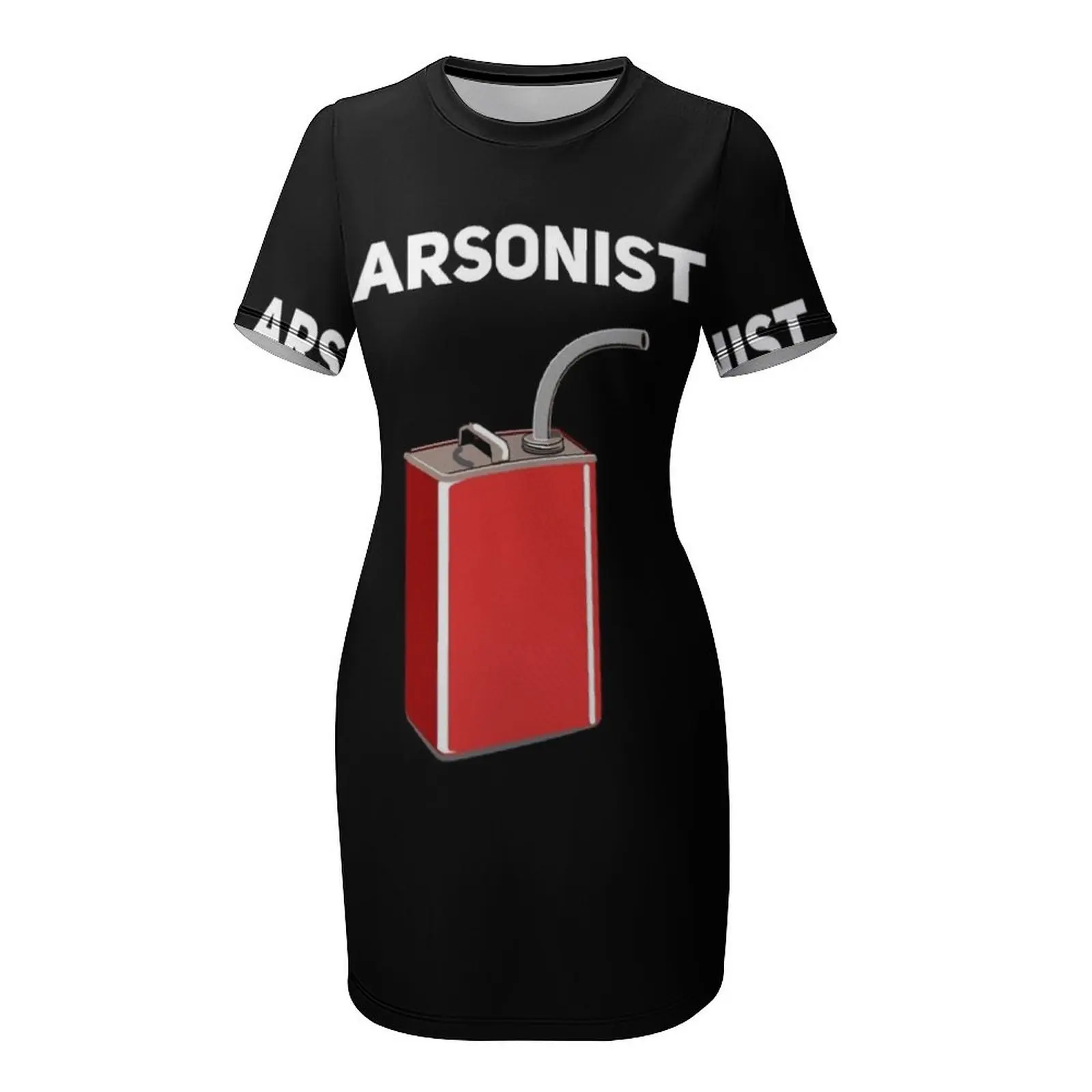 Arsonist Pyromaniac Fire T-Shirt Short Sleeved Dress prom dresses sensual sexy dress for women women's evening dresses