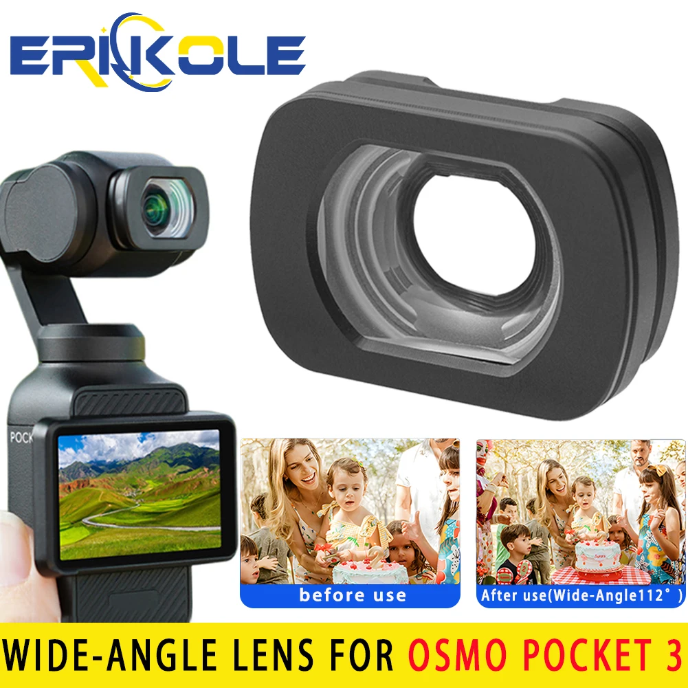 

Wide-Angle Lens for Osmo Pocket 3 Camera Accessories - Expand The FOV to 112°, Compatibility: DJI Osmo Pocket 3