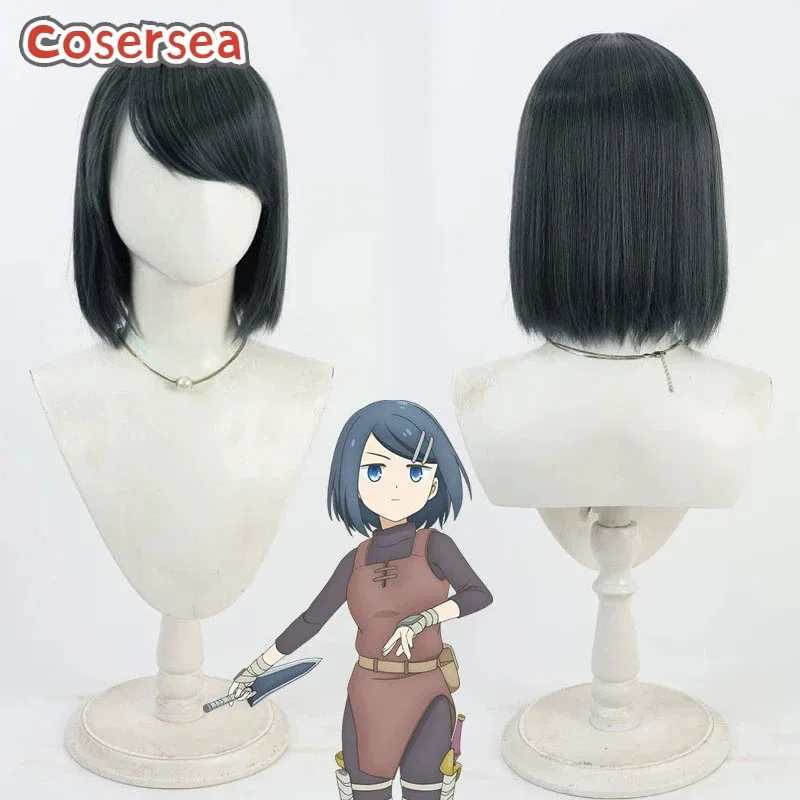 Cosersea Clay Cosplay Wigs Dungeon People Clay Halloween Women 30cm Short Straight Dark Gray Wig Synthetic Hair Heat Resistant