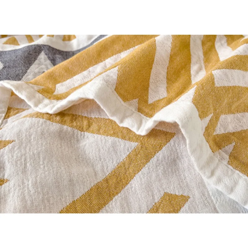 لحاف منشفة قطنية مغسولة بالقطن على الطراز الياباني لعام 2025، لحاف صيفي رائع رقيق من ثلاث طبقات من الشاش، بطانية قيلولة مكتبية، بطانية أريكة