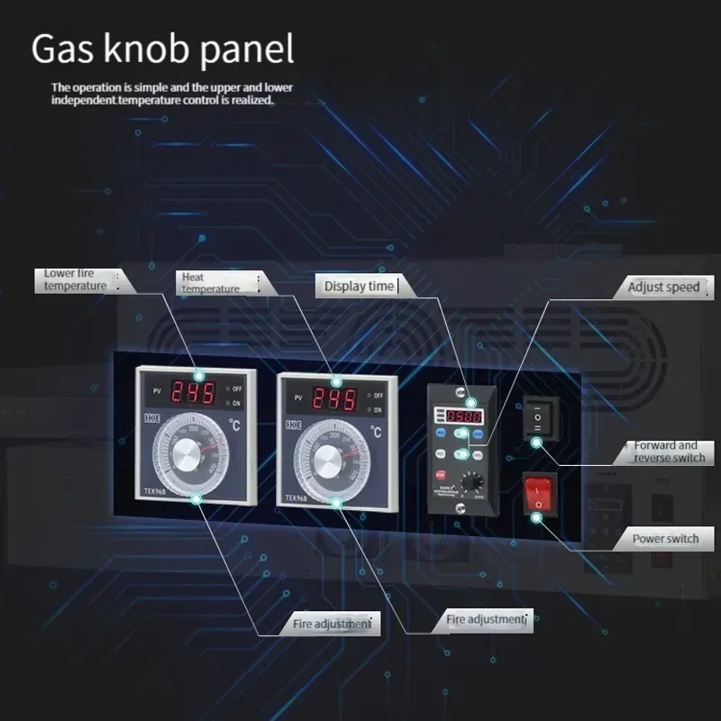 Home Electric 12inch Gas Chain Pizza Oven Intelligent Pizza Oven Commercial Baking Oven