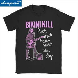 Punk Rock Band T-Shirt Men Women Bikini Kill Vintage Pure Cotton Tee Shirt Round Collar Short Sleeve T Shirts Graphic Tops