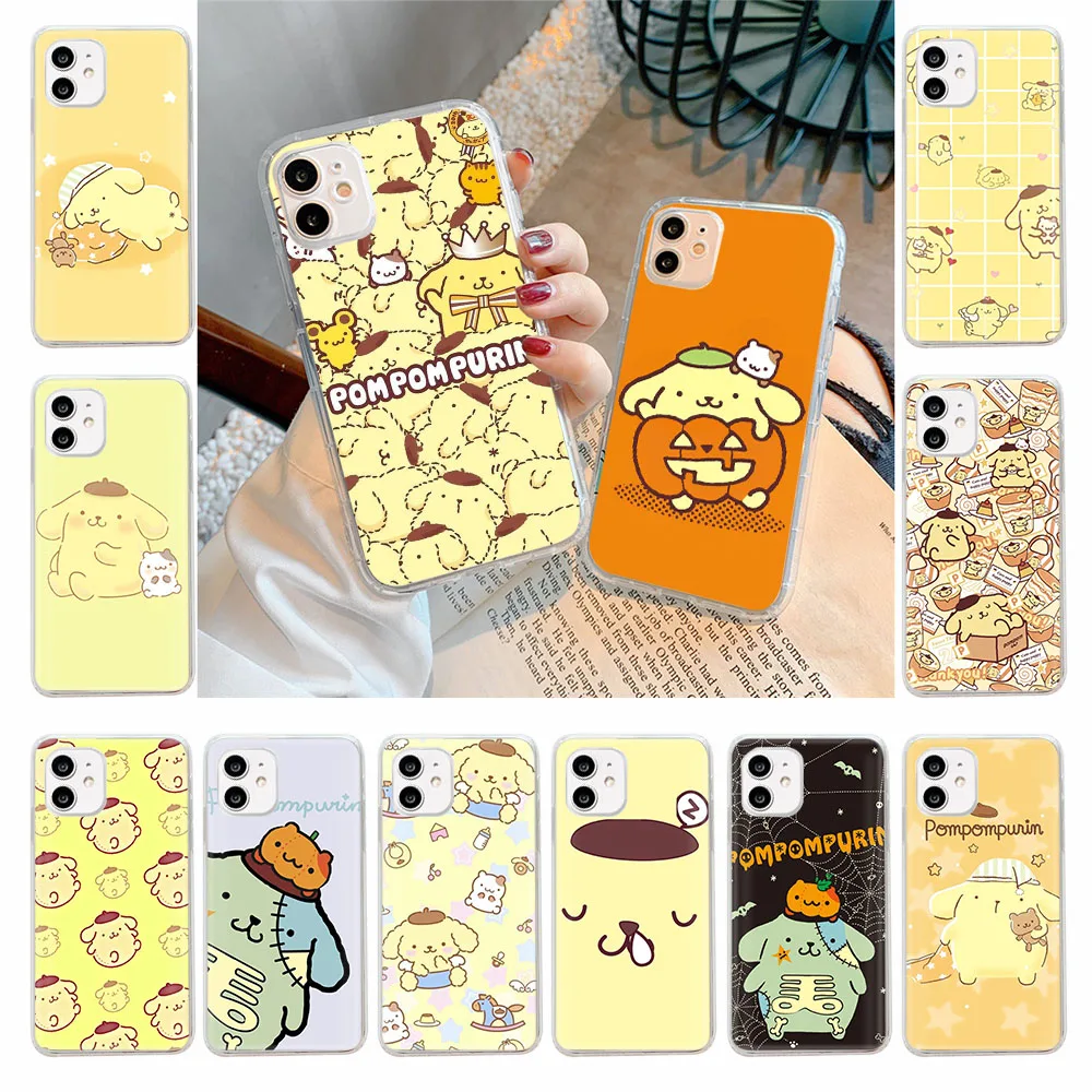 ZY27 Pompom Purin Clear Case for LG VELVET G8 ThinQ G8X K62 K42 K61 K52 K92 Q61 Q60 Q52 V40 V50 V60 THINQ5