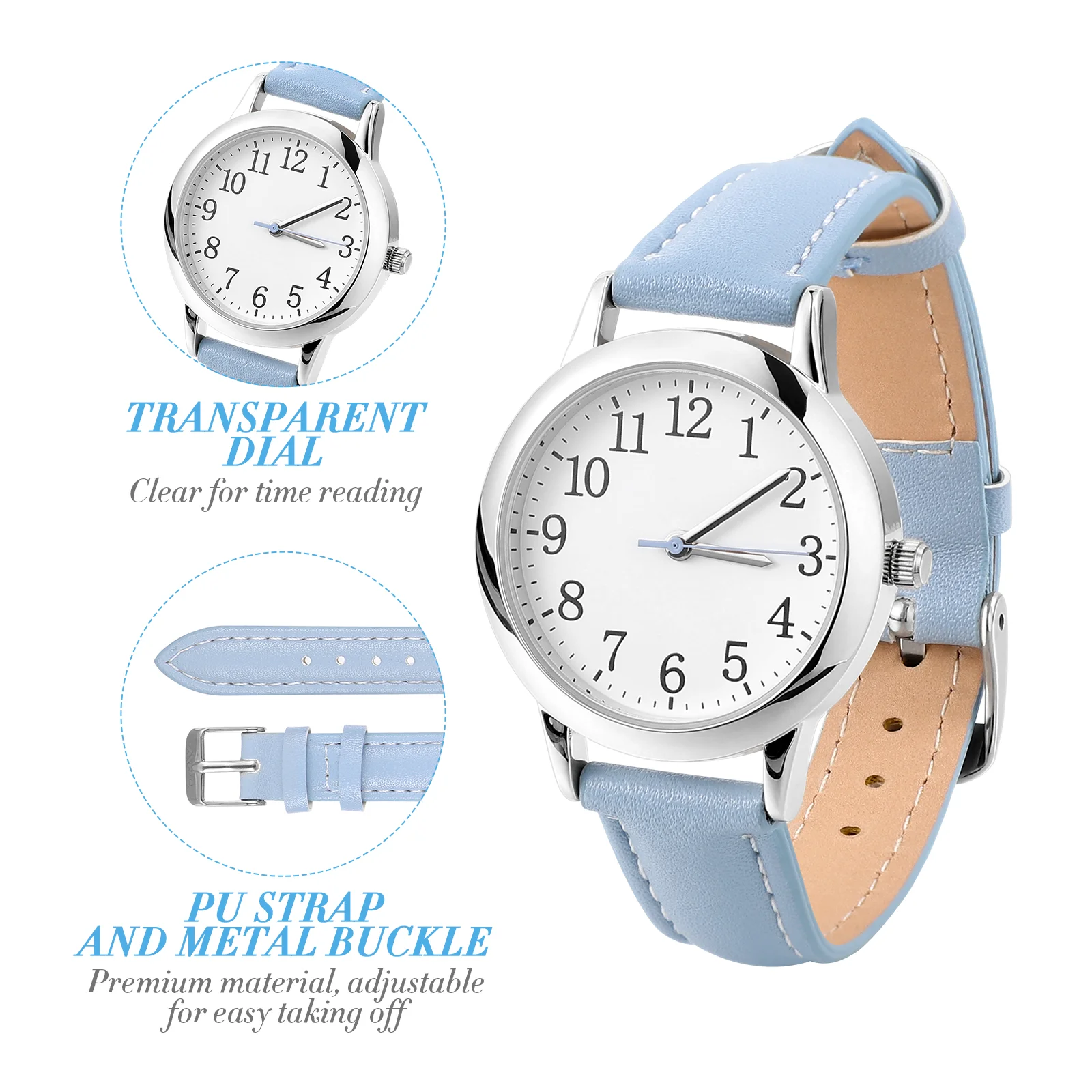 Reloj de pulsera para mujer, cuarzo, resistente al agua, con correa informal, relojes digitales