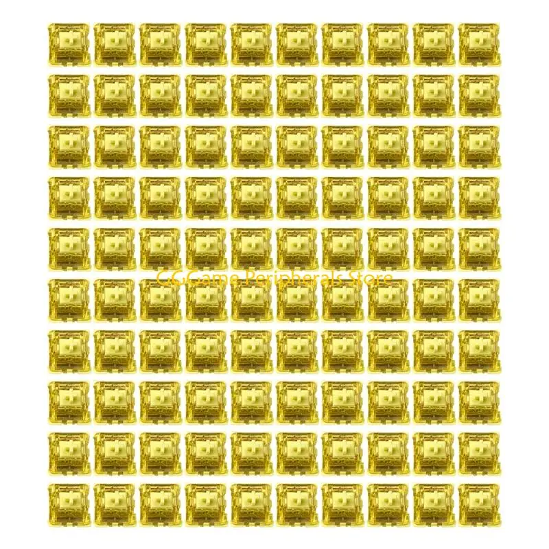 U55B 10/30/50/100Pcs Yellow Linear Mechanical Keyboard Switches Clicking Replacement Mechanical Keyboard Accessories