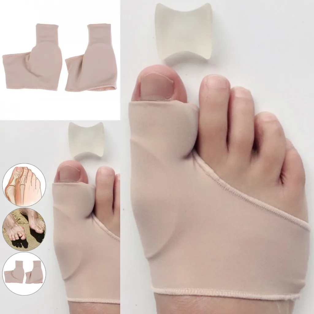 1 Paar Bunion Corrector Gel Pad Stretch Nylon Hallux Valgus Protector Guard Teen Separator Orthopedische Protector Nieuwe Hot