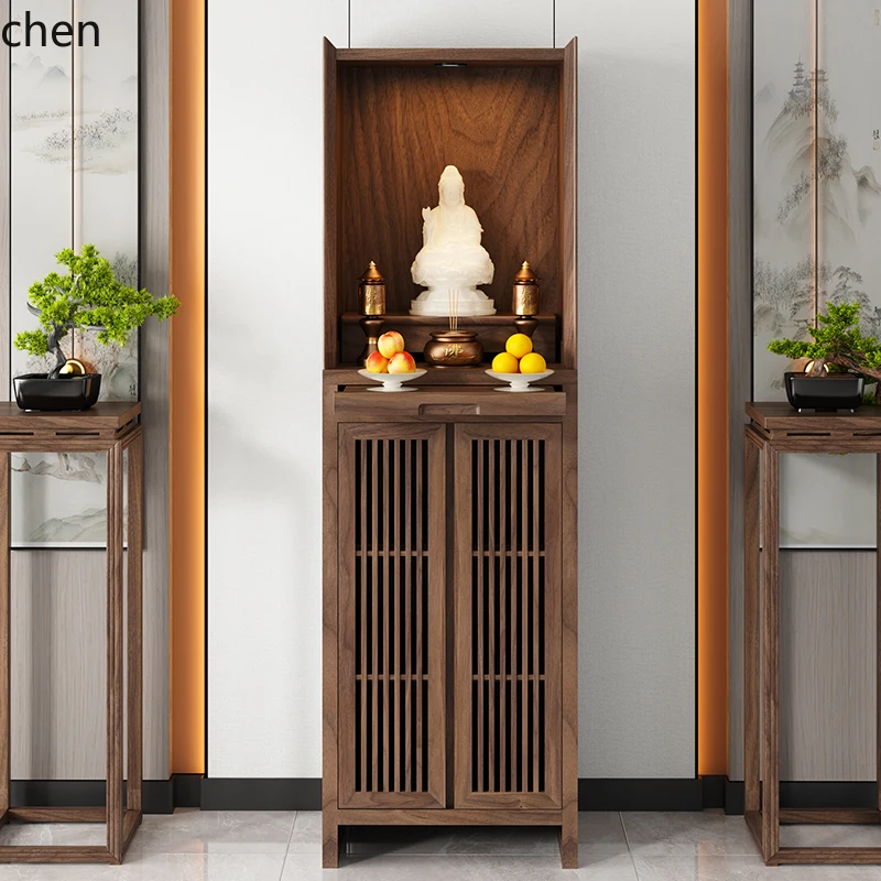 CZ table offering shrine Guanyin household offering solid wood shrine vertical cabinet modern simple shrine cabinet