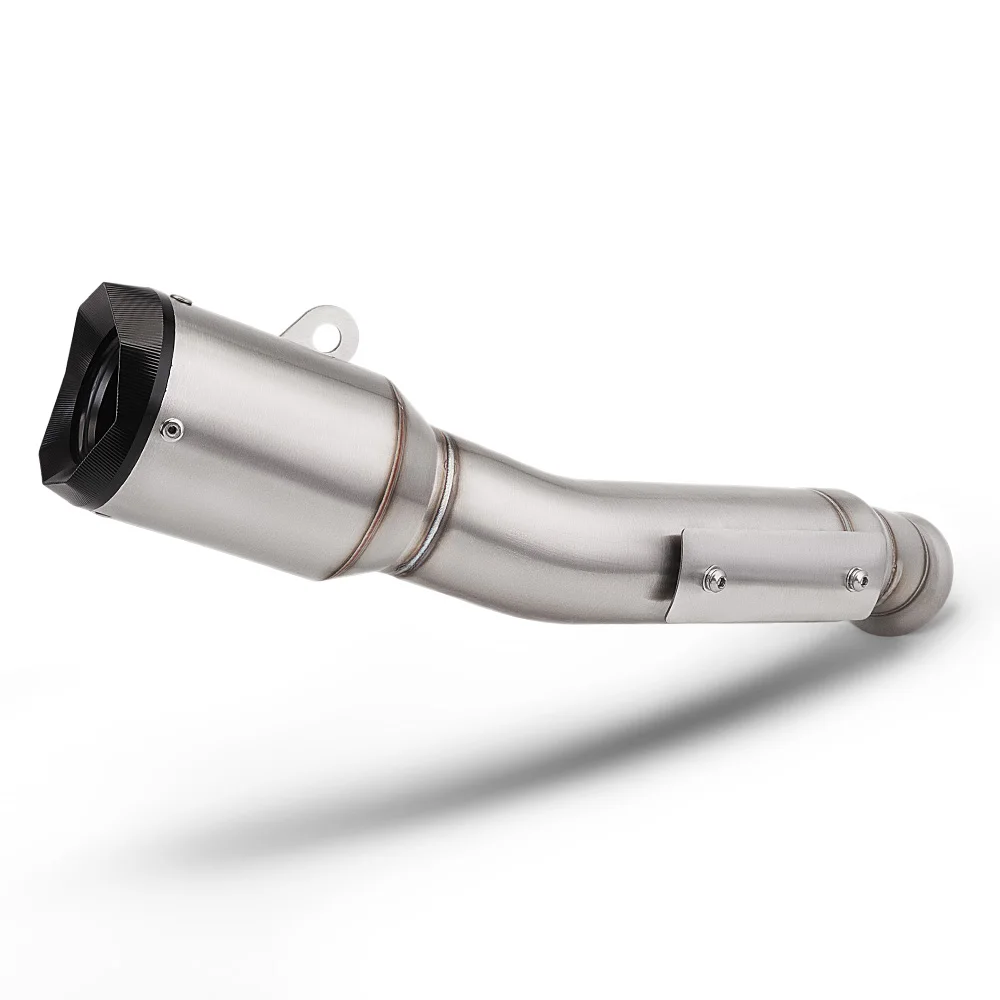 Motorcycle Exhaust Muffler Assembly with Mid Link Pipe for NK800 2023-2025, Anti-rust performance