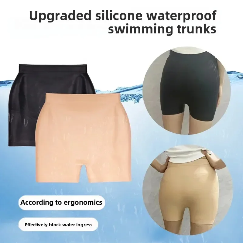 Bañador de silicona impermeable para mujer, ropa interior térmica de invierno, traje de baño de separación de período, diseño de ángulo plano