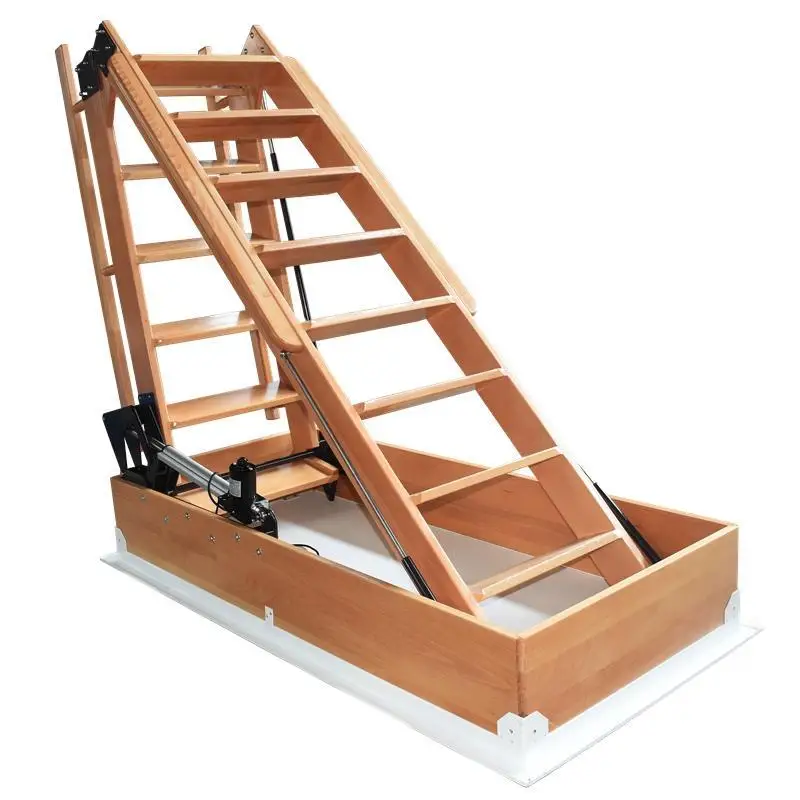 Electric remote control solid wood stairs, household lifting hidden concealed fully automatic invisible