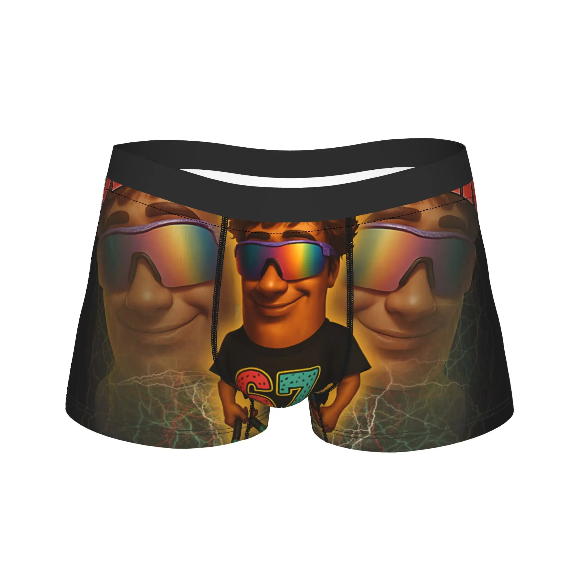 

67 Ice Cream Drip Tung Tung Tung Sahur Brainrot Meme Boxer Shorts 3D Pouch Underwear Boxer Brief Comfortable Male Underpants