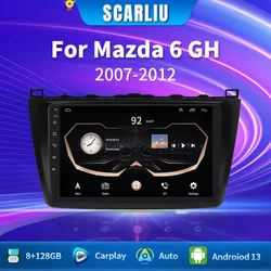 for Mazda 6 GH 2007 - 2012 4G Car Multimedia GPS 2din autoradio Wireless CarPlay Android Auto Radio