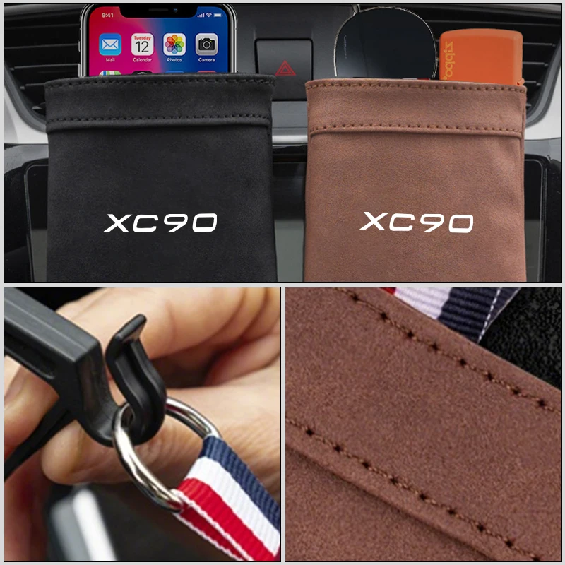 سيارة منفذ الهواء حقيبة التخزين لوحة القيادة المنظم لفولفو XC90 XC60 XC40 XC70 V40 V60 V90 S60 S80 S90 الملحقات