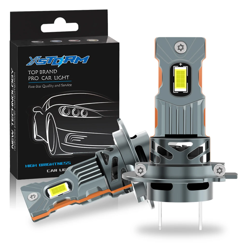 Żarówki LED XSTORM 30000LM 200W H7 H11 H1 H3 do reflektorów samochodowych H4 LED Canbus z wentylatorem Turbo, światła 6500K, reflektor 12V-24V — 2
