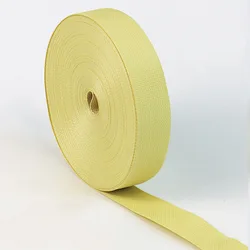 10m/roll Kevlar webbing cut resistant wear-resistant aramid webbing (Thickness 1mm )resistance 560℃