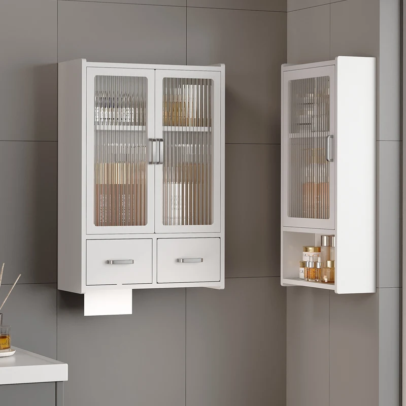 Bathroom, toilet, rack, storage cabinet, cosmetics, washstand, wall-mounted small wall, hanging cabinet