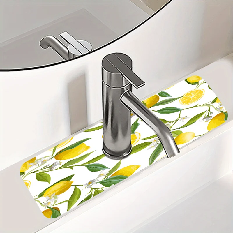 VIKAMA Faucet Water Absorption Mat For Kitchen, Bathroom Washbasin, Sink Drain And Splash Prevention Pad, For Home Decoration