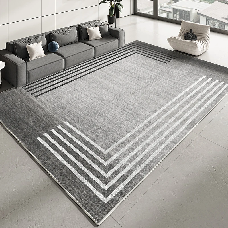 VIKAMA Moderner, minimalistischer Teppich, schmutzabweisend und leicht zu reinigen, Wohnzimmer-Bodenmatte, Schlafzimmerteppich für Heimdekoration