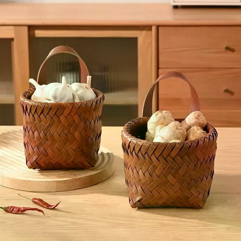 Practical Bohemian Wall Hanging Basket for Storing Kitchen Essentials