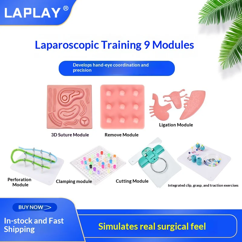 Laparoscopic Simulator Instruments For Nurse Students Laparoscopy Trainer Training Box Module Surgical Sutures Kit Tools