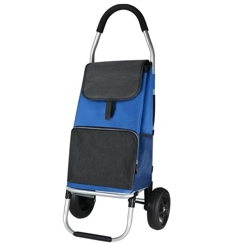 Manufacturer Supply Red/purple/blue/black Metal Foldable Style Shopping Trolley OEM/ODM Cart With Climbing Stairs Wheels