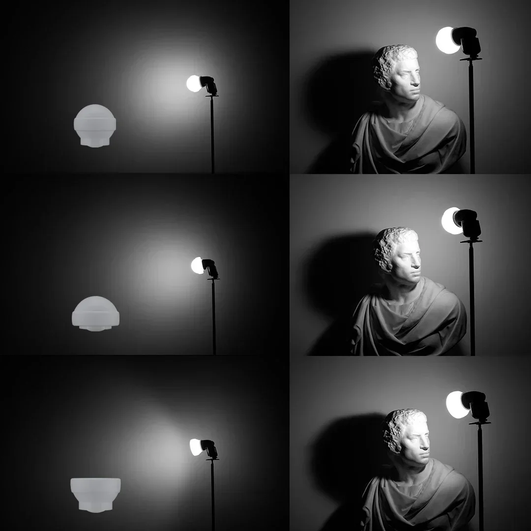 Gx AK-R22 Diffuser Ball Silicone Diffusion Dome for Godox Round Speedlite AD100Pro AD200 AD200PRO  V1 V1Pro V100 with H200R