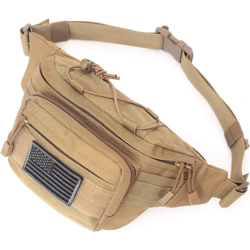 Tactical Fanny Pack Waist Bag Pack Hip Bum EDC Bag with Adjustable Strap for Camping Hiking Hunting molle pouch