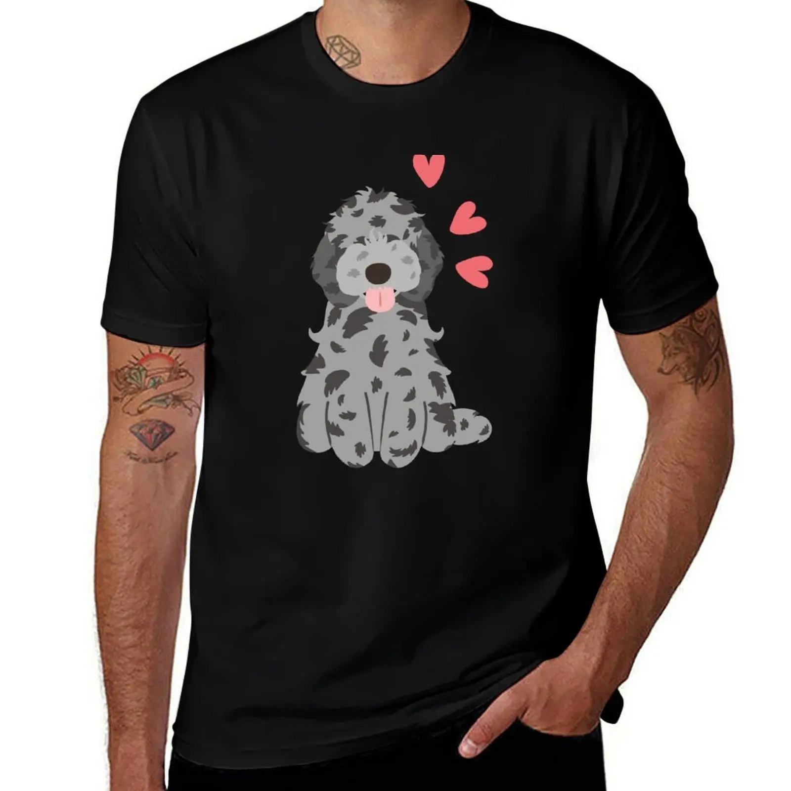 Love Blue Merle Cockapoo Cavapoo Cavoodle T-Shirt Holiday Vacation Tee Shirt T-Shirt