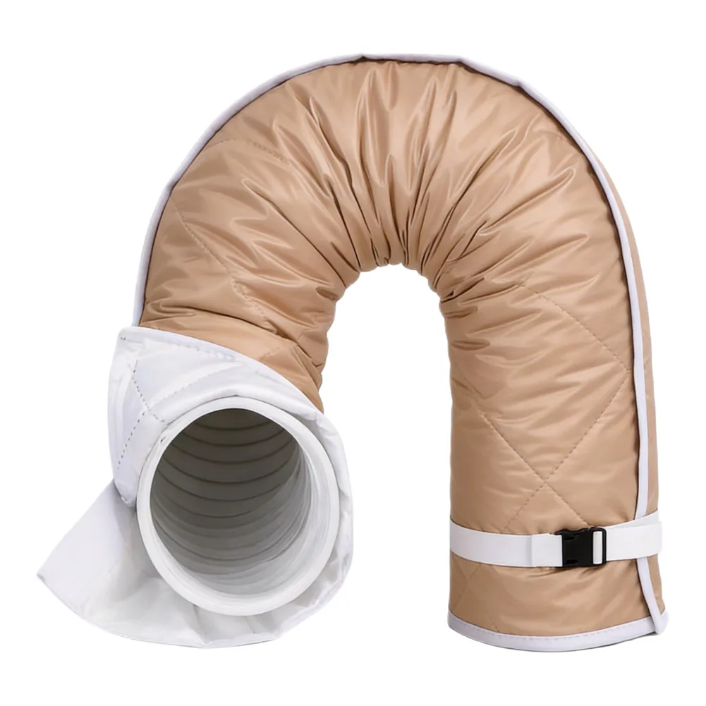 AC Hose Thermal Insulation Cover with Quilted Fabric Construction and Adjustable Buckle Closure for Standard Use