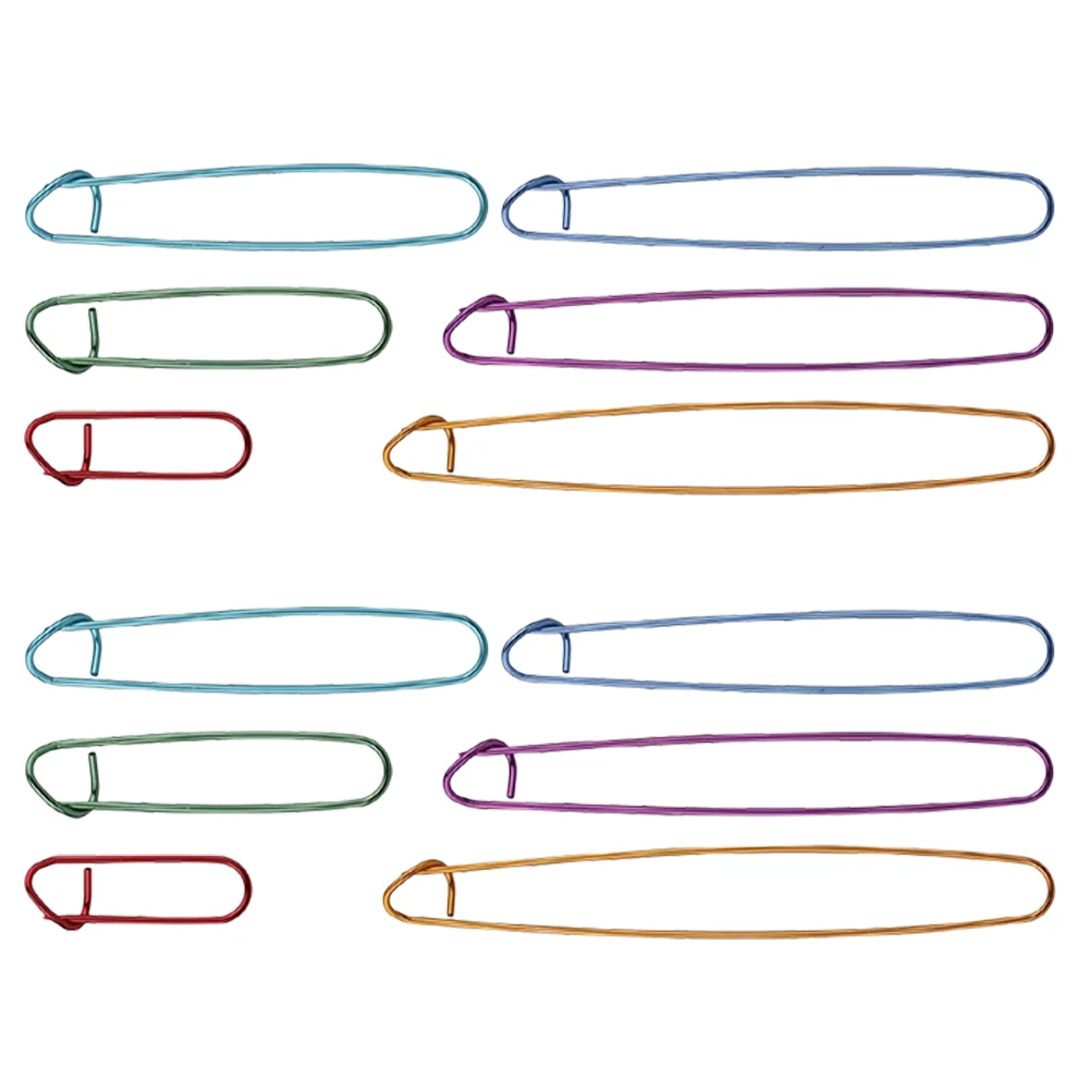 

12Pcs Anti-Slip Yarn Stitch Holder Colorful Metal Crochet Markers for Knitting Projects DIY Craft Tool Needle Stopper Sewing