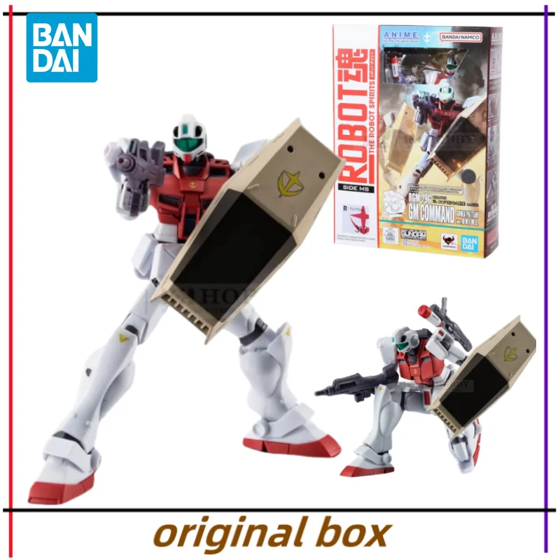 Bandai-figuras de acción de GUNDAM, modelo de Robot Spirits, RGM-79G, Comando GM, conejillo de indias, juguetes de Anime, regalo para niños, genuinos sin abrir