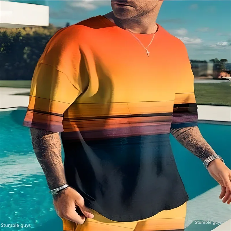 Sommer Herren Mode Lässiges Anime-T-Shirt Locker Geschnittenes Kurzarm-Shirt Weicher Komfortabler Stoff Übergroßes Sport-Trikot Alltägliche Oberteile