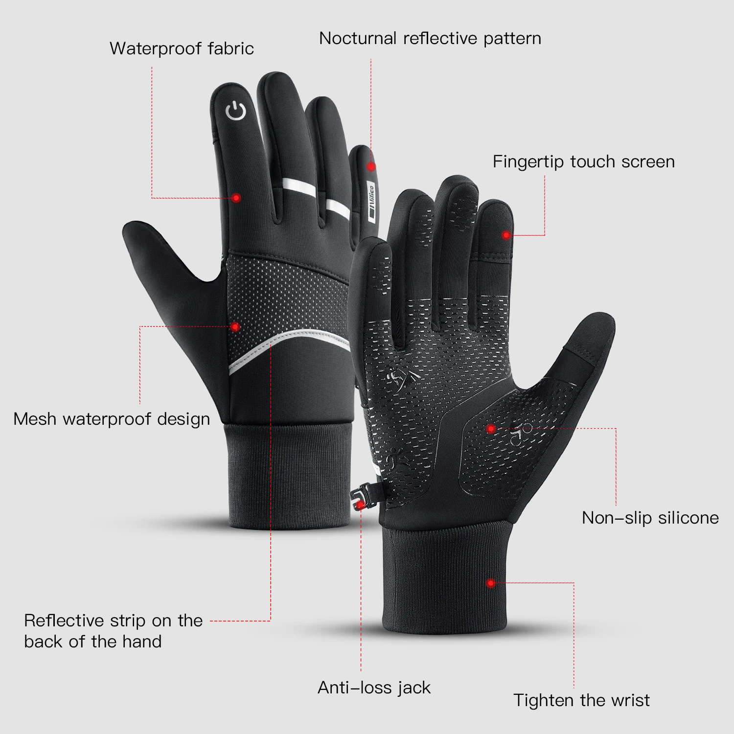 Frauen Männer Winter handschuhe Voll finger Schnee Ski handschuhe wasserdicht wind dicht kaltes Wetter Touchscreen-Handschuhe zum Laufen Radfahren