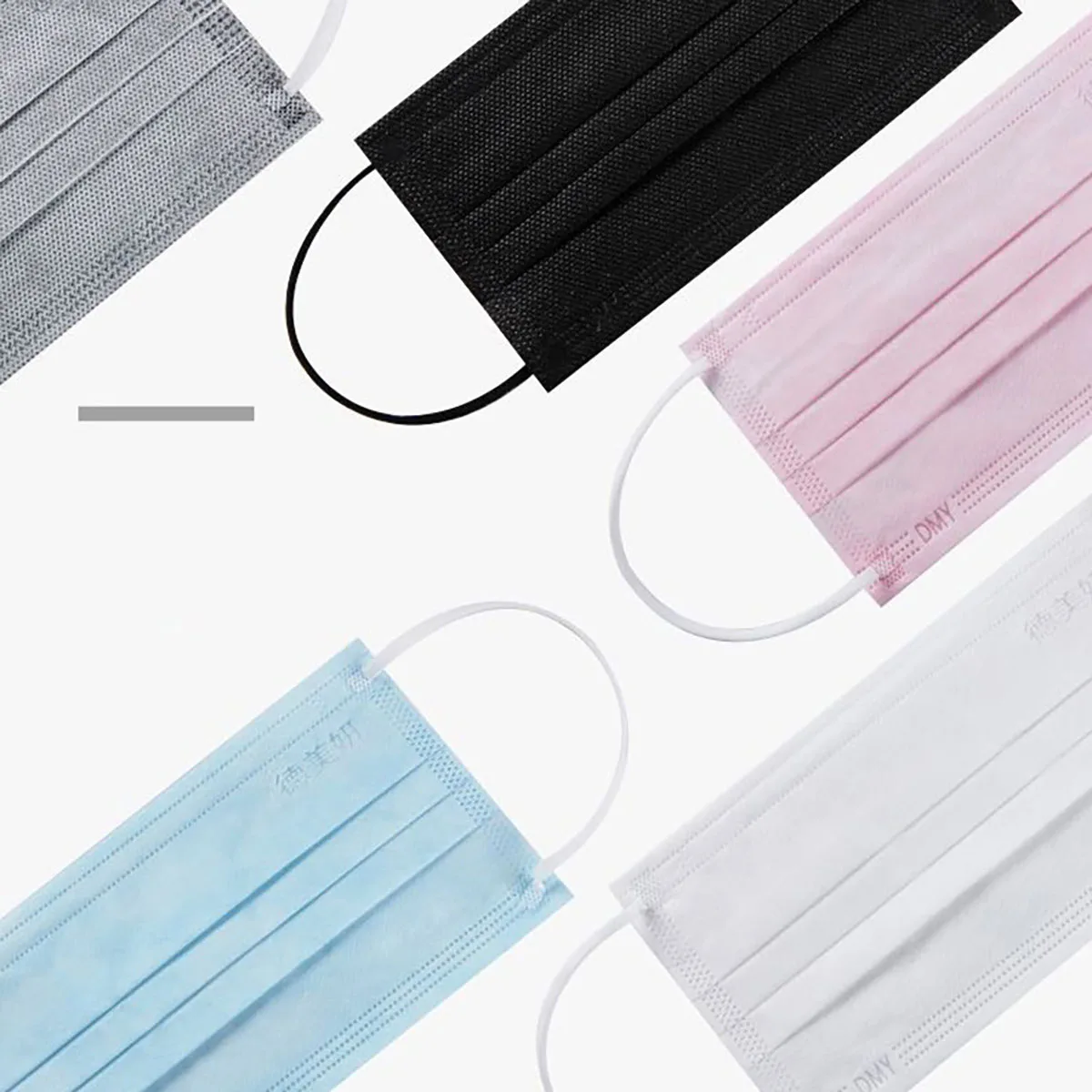 마스크 3층 마스크 페이스 마스크 멜트 블로운 천 일회용 방진 보호 마스크 Earloops 입 마스크 Black Mascarillas