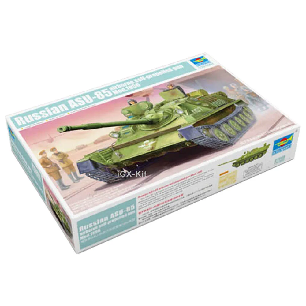 

Trumpeter 01588 1/35 Russian ASU85 ASU-85 Airborne Self Propelled Gun SPG Mod 1956 Tank Plastic Assembly Model Toy Building Kit