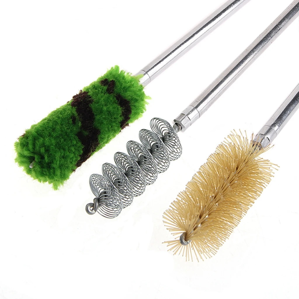 6Pcs Rod Brush Cleaning Kit Aluminum For 12 GA Gauge Gun Hunting Shotgun Rifle