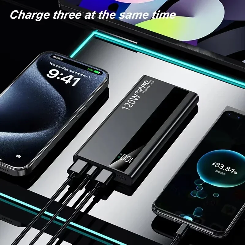 Xiaomi 500000mAh قوة البنك 120W شحن سريع للغاية بطارية خارجية عالية السعة شاحن بطارية محمول آيفون سامسونج #4