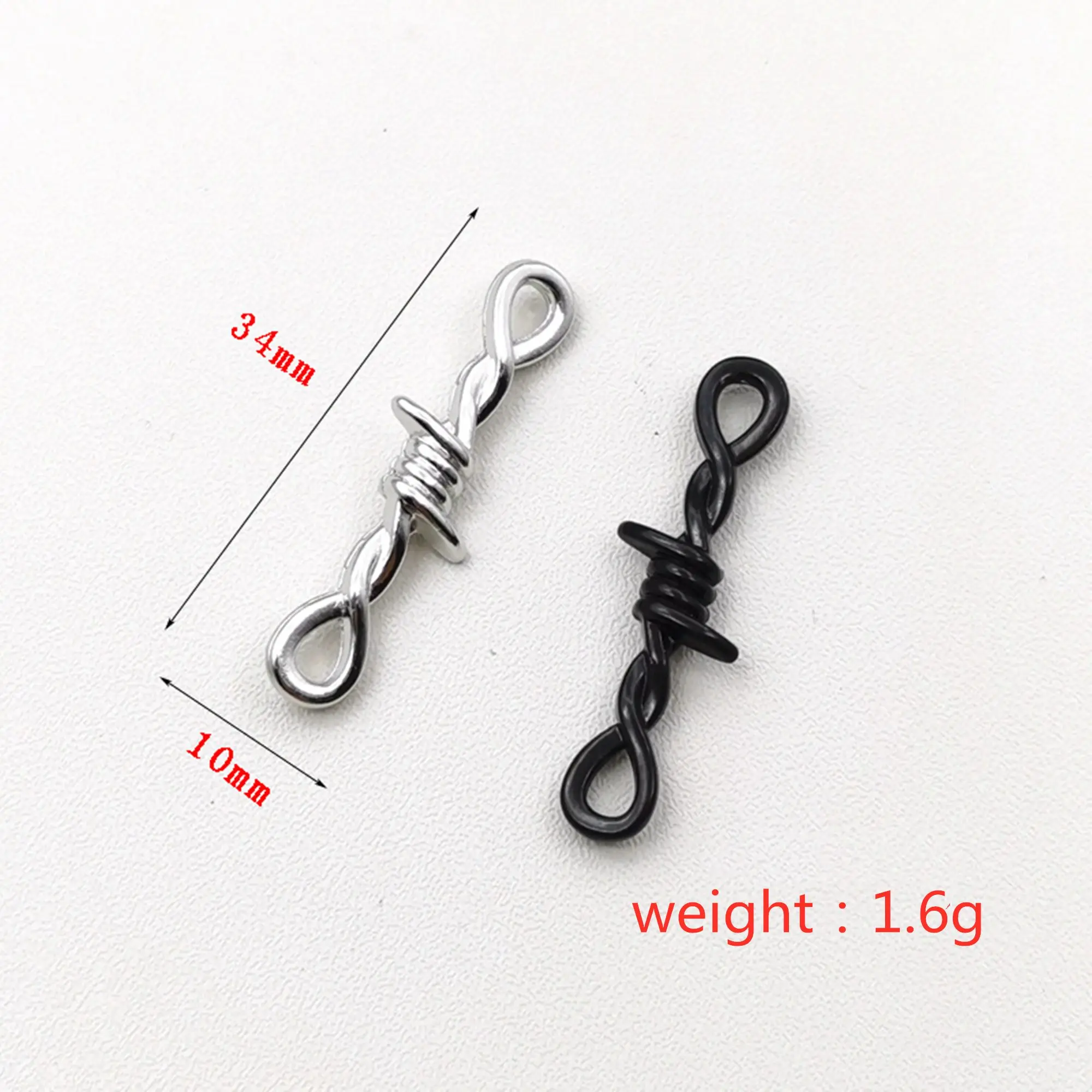 20pcs/lot 34x10mm hot vintage DIY zinc alloy 8-figure thorn pendant accessories suitable for necklace earrings