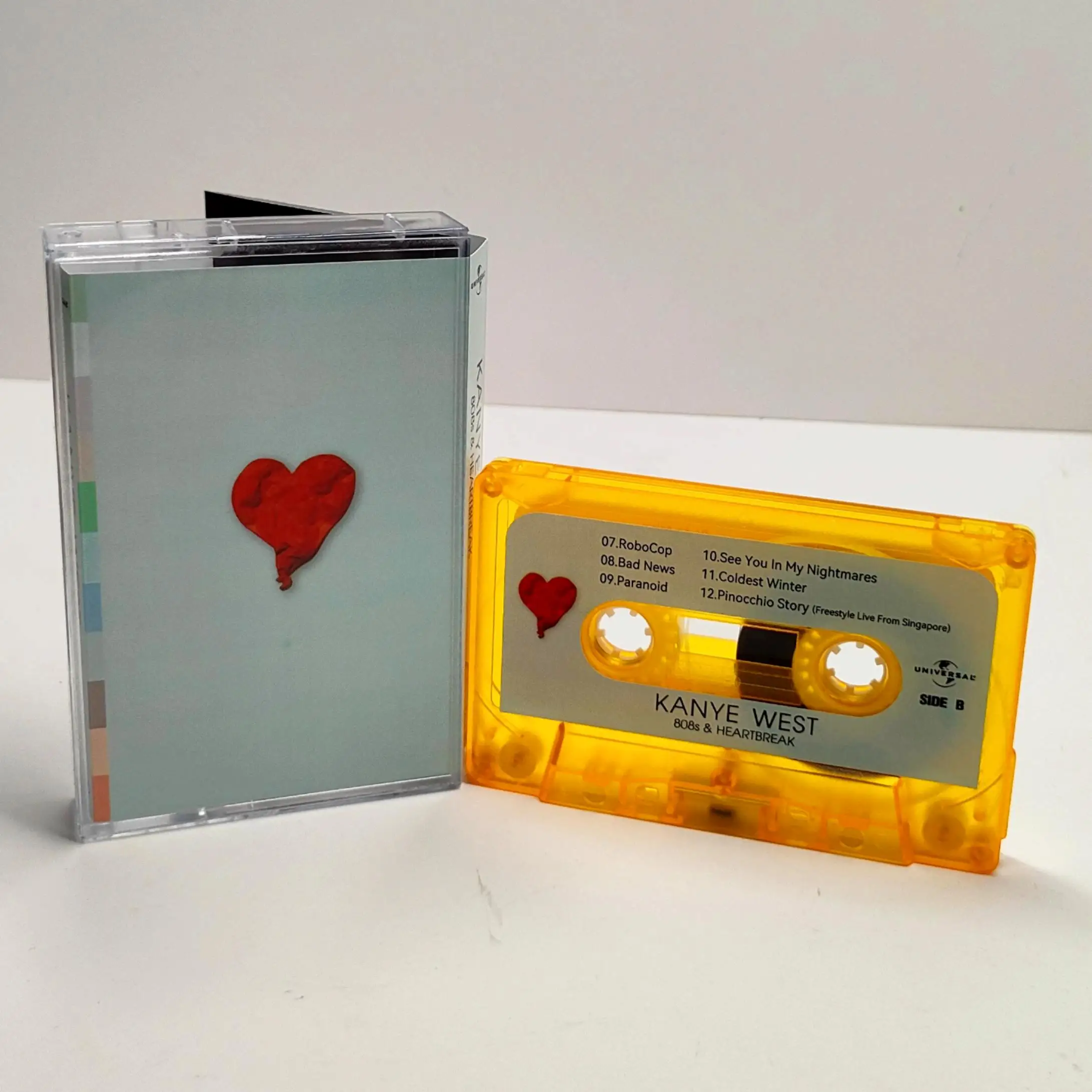 Hip hop Kanye West YE Music Tape 808s & Heartbreak Album Cassettes Cosplay Walkman Car Recorder Soundtracks Box Party Music Gift