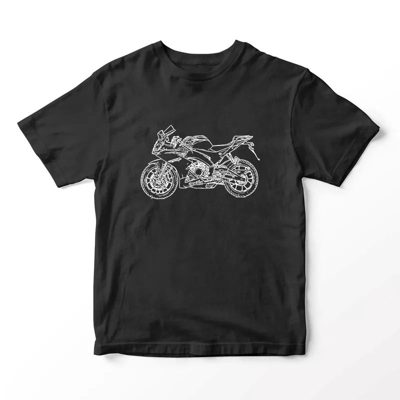 

2024 Men T Shirt Casual Aprilia RS450 Motorbike Fan T-shirt Graphic Summer Short Sleeves 100% Cotton S-3XL Cool Tee